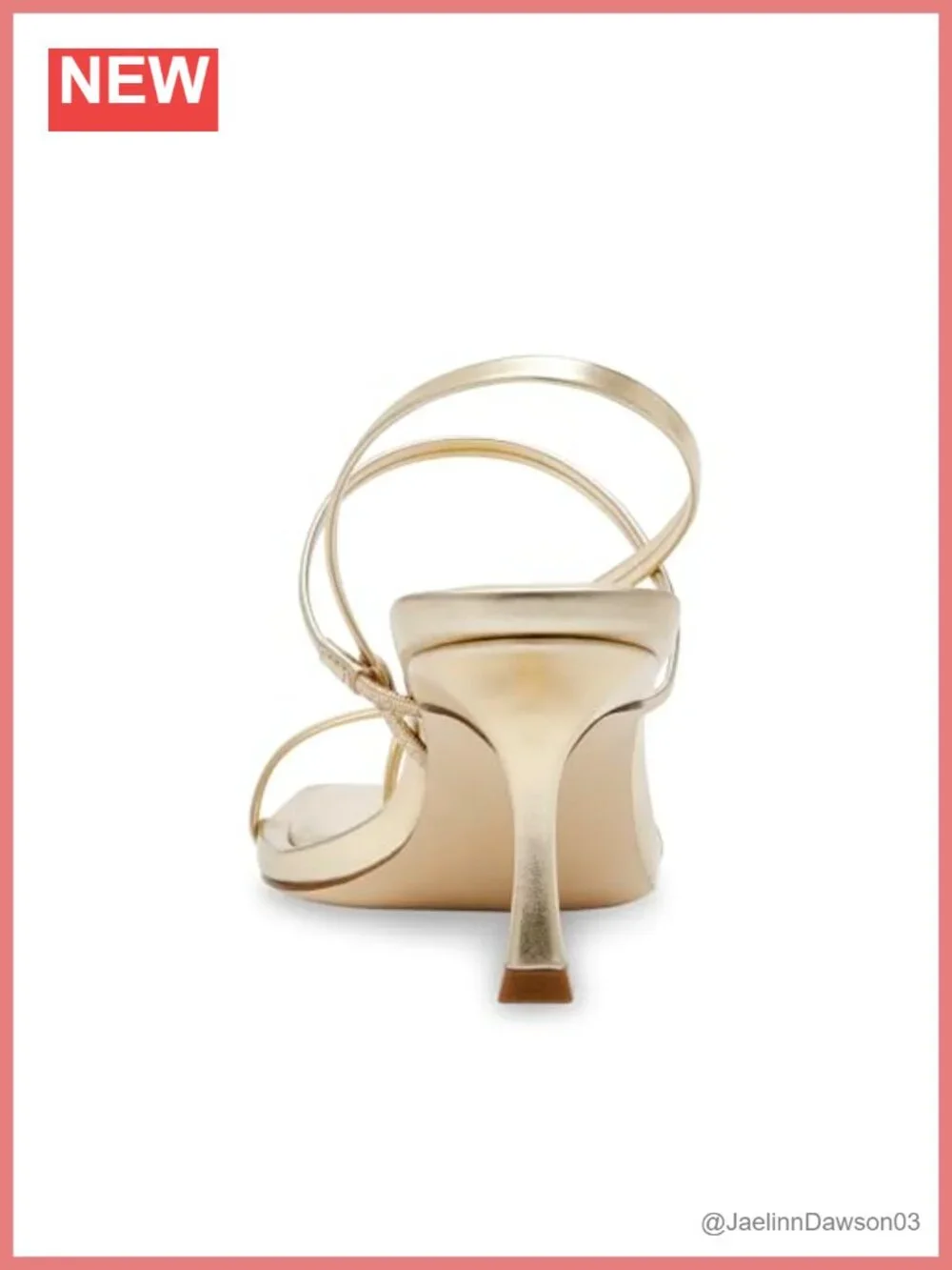 Steve Madden Heeled Sandals Square Toe Slingback Glitter Kitten Heel Women's